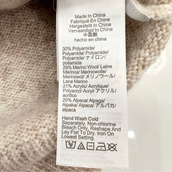 J. Crew Heathered Beige Wool Blend Crewneck Sweater - Picture 5 of 8